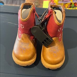 Wonder Nation Red and Brown Kids Boots